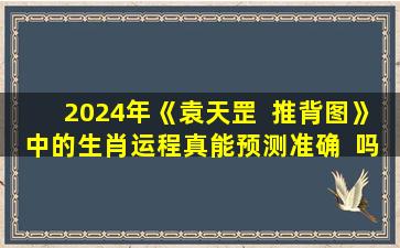 2024年《袁天罡  推背图》中的生肖运程真能预测准确  吗